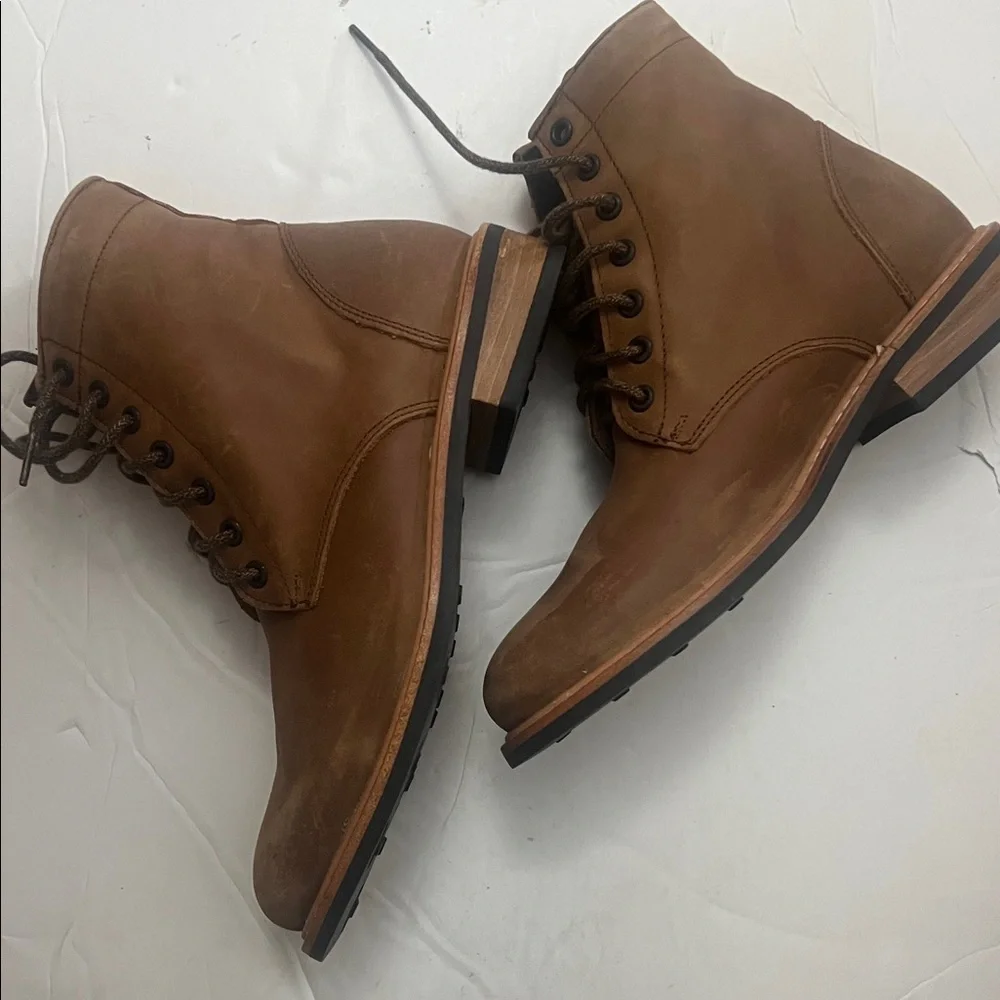 NISOLO ALL-WEATHER AMALIA TOBACO‎ COLOR LACEUP BOOTS SIZE 7.5 NIB